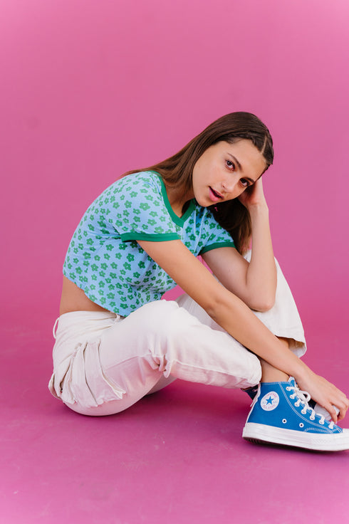 Electric Bloom Top // Blue